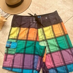 Hurley Black and Gray Board Shorts